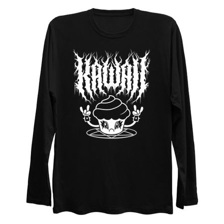 Kawaii Cupcake Black Metal Logo - Creepy Cute - Funny Spoopy Goth tiny thumbnail