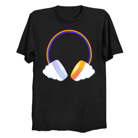 Rainbow Sun Moon Music Headphones tiny thumbnail