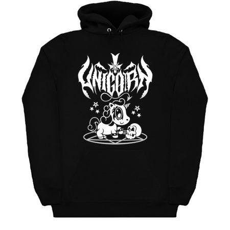 Kawaii Unicorn - Black Metal Logo - Creepy Cute Spooky Goth tiny thumbnail