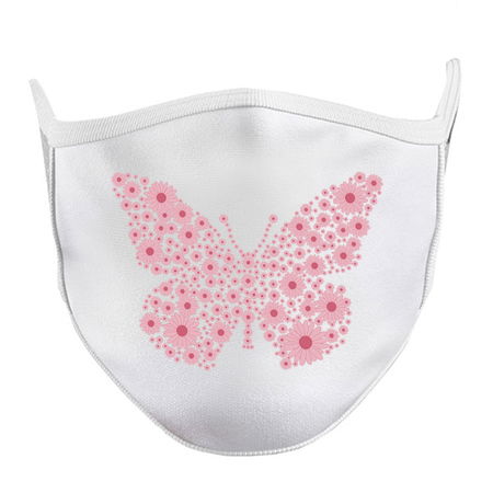 Spring Pink Floral Butterfly Silhouette tiny thumbnail