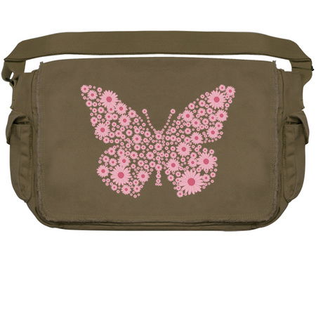 Spring Pink Floral Butterfly Silhouette tiny thumbnail