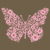 Spring Pink Floral Butterfly Silhouette tiny thumbnail