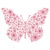Spring Pink Floral Butterfly Silhouette tiny thumbnail