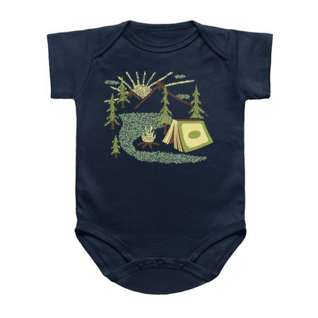 Camping Inside a Book I love to Read Illustration Made With Letters tiny thumbnail