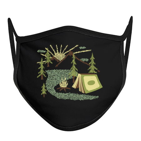 Camping Inside a Book I love to Read Illustration Made With Letters tiny thumbnail