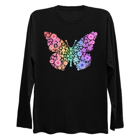 Rainbow Flower Spring Butterfly Silhouette tiny thumbnail