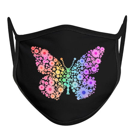 Rainbow Flower Spring Butterfly Silhouette tiny thumbnail