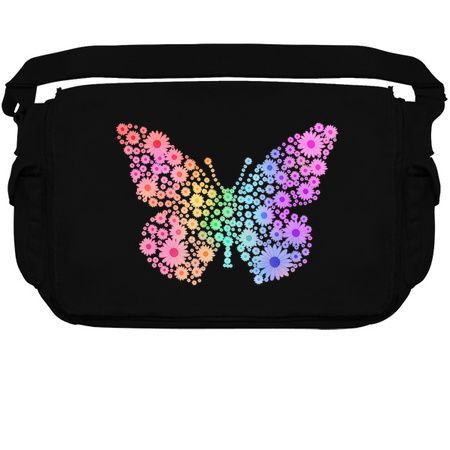Rainbow Flower Spring Butterfly Silhouette tiny thumbnail