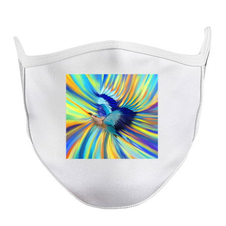 Indian Roller Bird Vortex Sky Painting tiny thumbnail