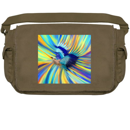 Indian Roller Bird Vortex Sky Painting tiny thumbnail