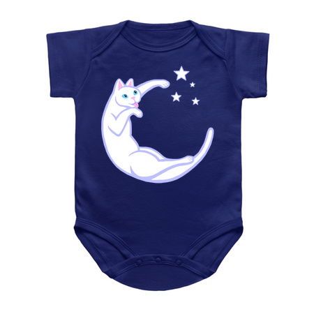 Playful Lunar Cat Moon and Stars tiny thumbnail