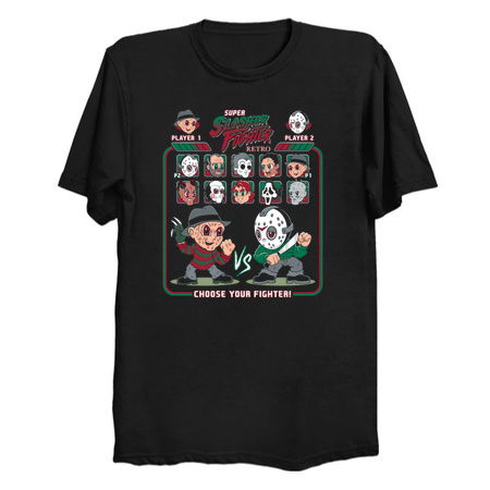 Super Slasher Fighter - Cartoon Chibi Style - Retro Video Game - Classic Slasher Horror tiny thumbnail