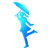 Lady Silhouette Dancing with Umbrella tiny thumbnail