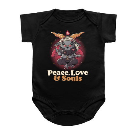 Peace, Love And Souls Creepy Cute Baphomet Gift tiny thumbnail