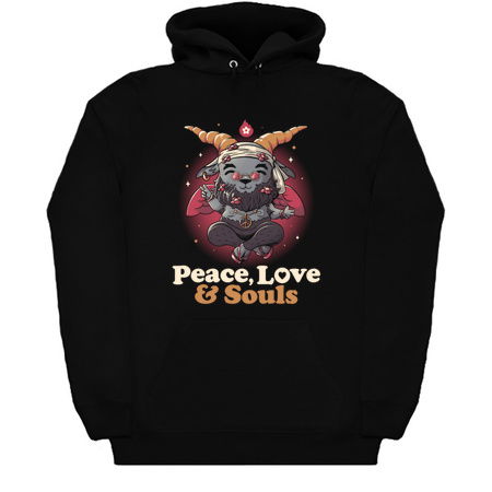 Peace, Love And Souls Creepy Cute Baphomet Gift tiny thumbnail