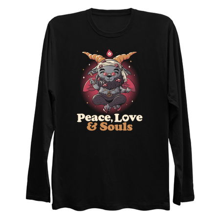 Peace, Love And Souls Creepy Cute Baphomet Gift tiny thumbnail