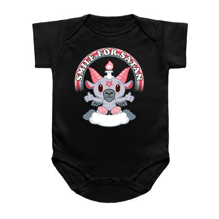 Smile for Satan - Creepy Cute Kawaii Goat - Cartoon Baphomet tiny thumbnail