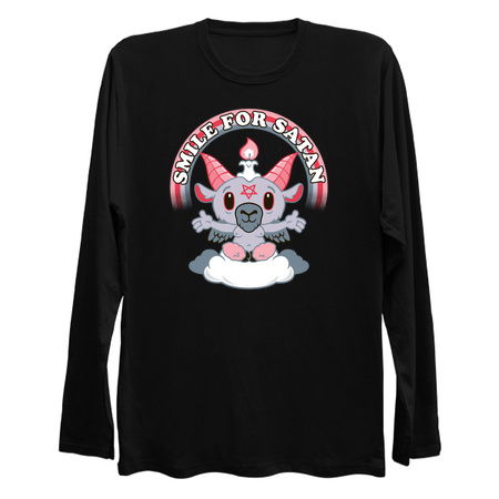 Smile for Satan - Creepy Cute Kawaii Goat - Cartoon Baphomet tiny thumbnail