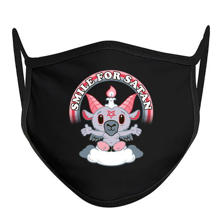 Smile for Satan - Creepy Cute Kawaii Goat - Cartoon Baphomet tiny thumbnail