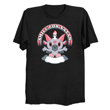Smile for Satan - Creepy Cute Kawaii Goat - Cartoon Baphomet tiny thumbnail