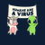 Humans Are a Virus - Cute Alien Unicorn Gift tiny thumbnail