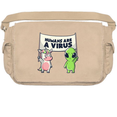 Humans Are a Virus Cute Alien Unicorn Gift Light tiny thumbnail
