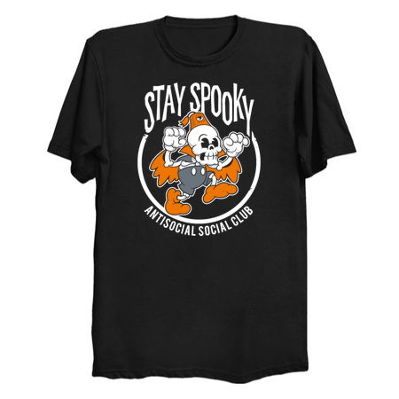 Stay Spooky - Antisocial Social Club - Creepy Cute Rubberhose Skeleton tiny thumbnail