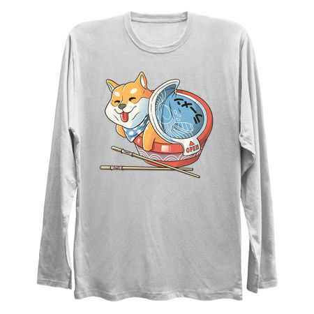 Shiba Dog Ramen Japanese Manga T-shirt Blue tiny thumbnail
