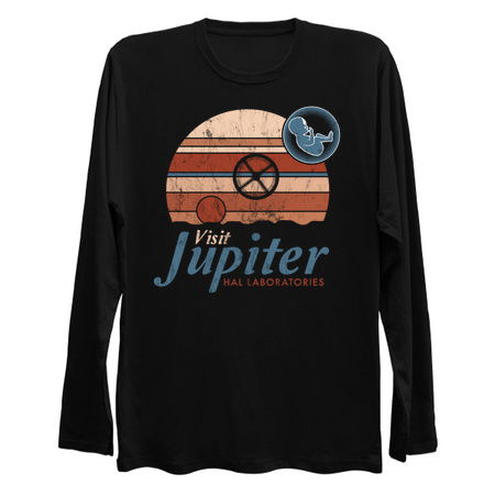 Visit Jupiter - Vintage Distressed Sci Fi - Retro Space Odyssey tiny thumbnail