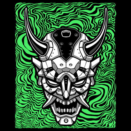 Samurai demon mask - NeatoShop