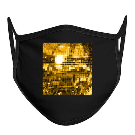 Gold Yellow Mirrored Disco Ball Pattern tiny thumbnail