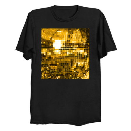 Gold Yellow Mirrored Disco Ball Pattern tiny thumbnail