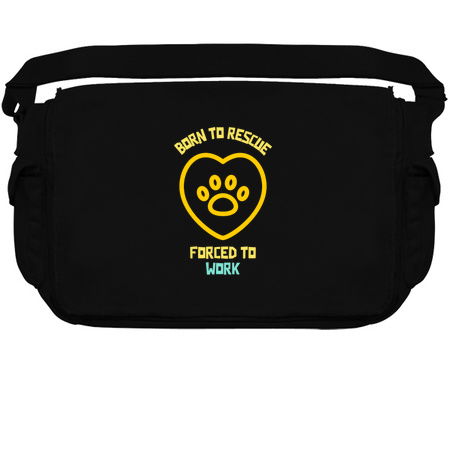 Born to rescue forced to work-funny dog quote tiny thumbnail