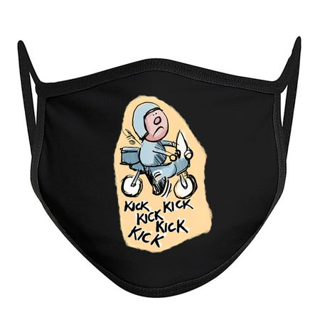 Funny Cartoon Angry Moped Rider tiny thumbnail