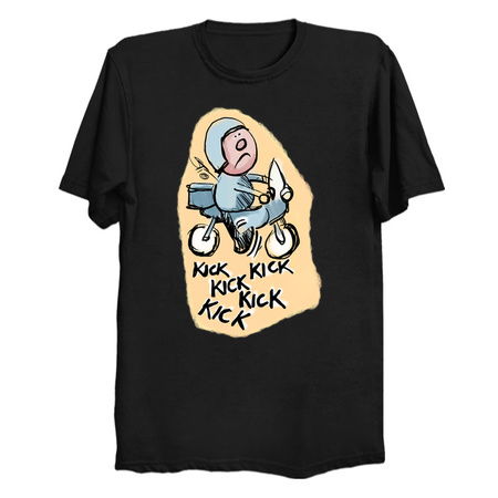 Funny Cartoon Angry Moped Rider tiny thumbnail