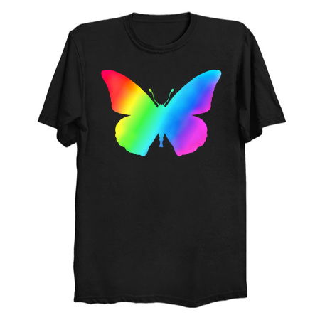 Rainbow Butterfly Silhouette - NeatoShop