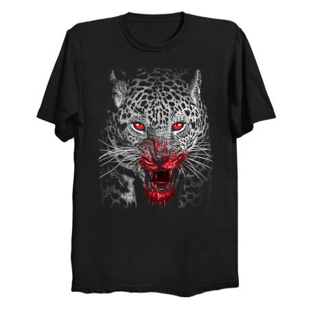 Predatory leopard full of blood - NeatoShop