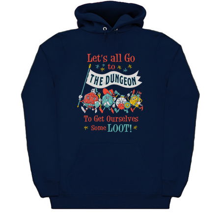 Let's Go To The Dungeon - Vintage Cartoon Fantasy RPG Dice tiny thumbnail