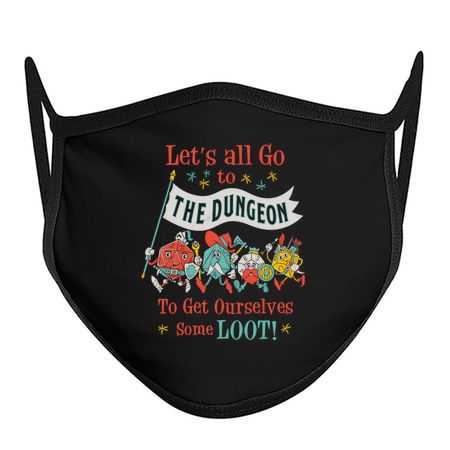 Let's Go To The Dungeon - Vintage Cartoon Fantasy RPG Dice tiny thumbnail