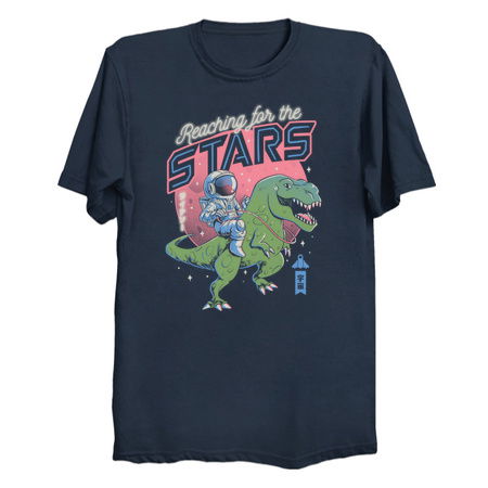 Reaching for the Stars - Cute T-Rex Astrounaut Gift tiny thumbnail
