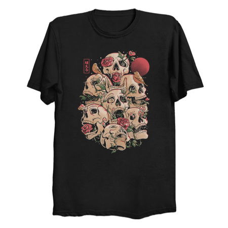 Life Grows Through Death - Skull Flowers Gift tiny thumbnail