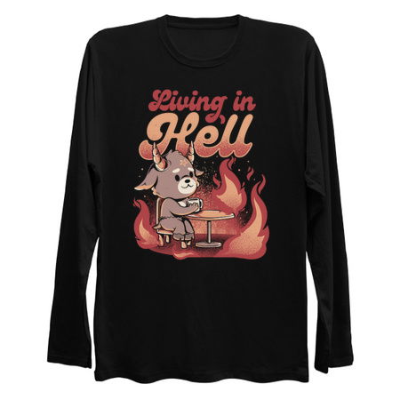Living In Hell - Creepy Cute Evil Baphomet Gift tiny thumbnail