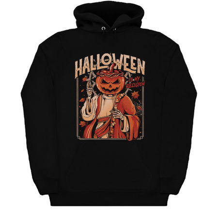 Halloween Is My Religion - Pumpkin Skull Gift tiny thumbnail