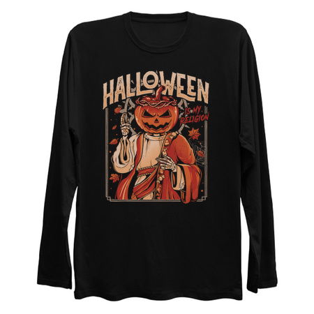 Halloween Is My Religion - Pumpkin Skull Gift tiny thumbnail