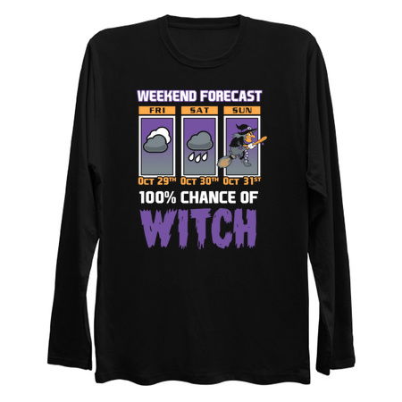 Weekend Forecast - 100% Chance of Witch - Cartoon Halloween tiny thumbnail