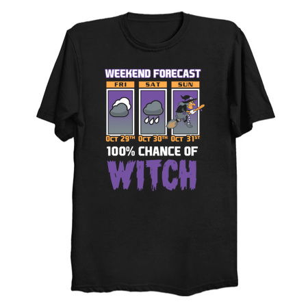 Weekend Forecast - 100% Chance of Witch - Cartoon Halloween tiny thumbnail