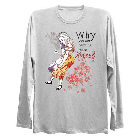 Why are you painting those roses? white shirts tiny thumbnail