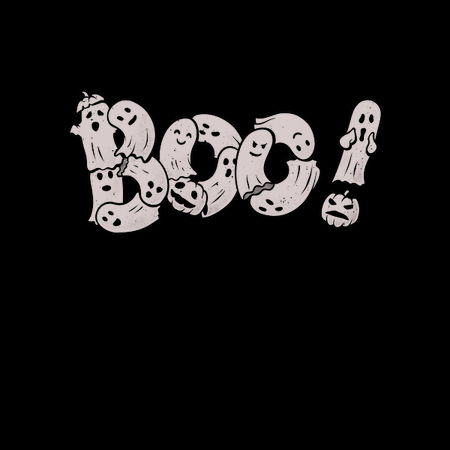 Boo - Funny Cute Ghost Typography Halloween Gift - NeatoShop