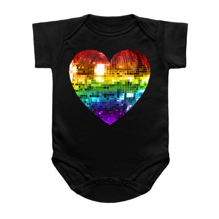 Rainbow Disco Ball Heart - NeatoShop