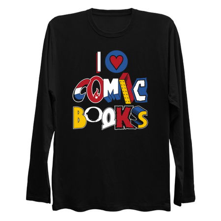 I Love Comic Books - Vintage comic book logos - funny quote tiny thumbnail